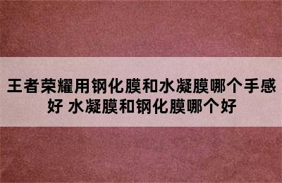 王者荣耀用钢化膜和水凝膜哪个手感好 水凝膜和钢化膜哪个好